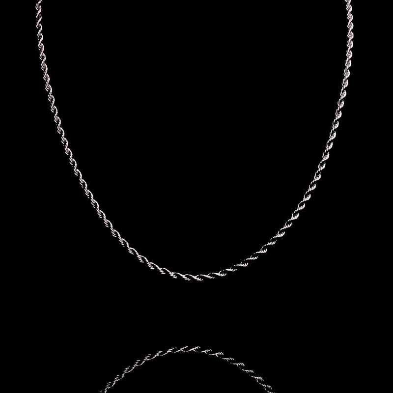 3MM ROPE CHAIN - WHITE GOLD