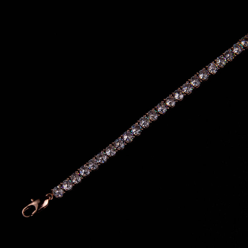 4MM BUTTERFLY TENNIS CHAIN - ROSE GOLD