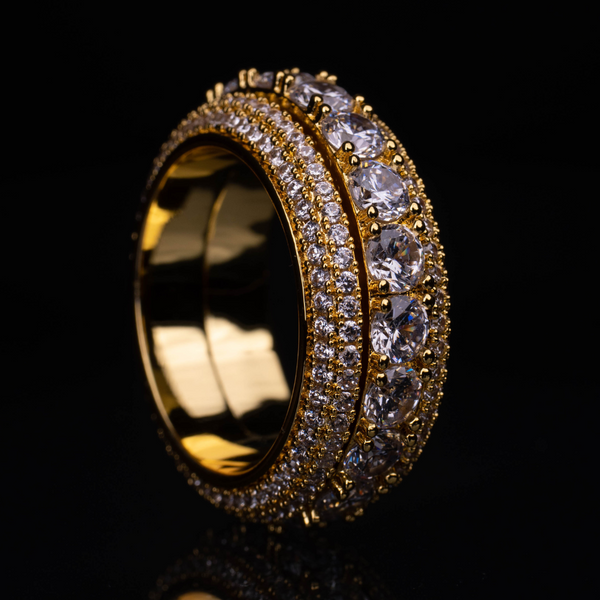 LAYERED DIAMOND RING - GOLD