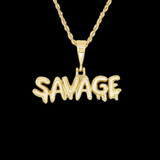 CUSTOM DRIP NAME PENDANT - GOLD