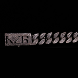 18MM DIAMOND CUBAN LINK BRACELET - WHITE GOLD